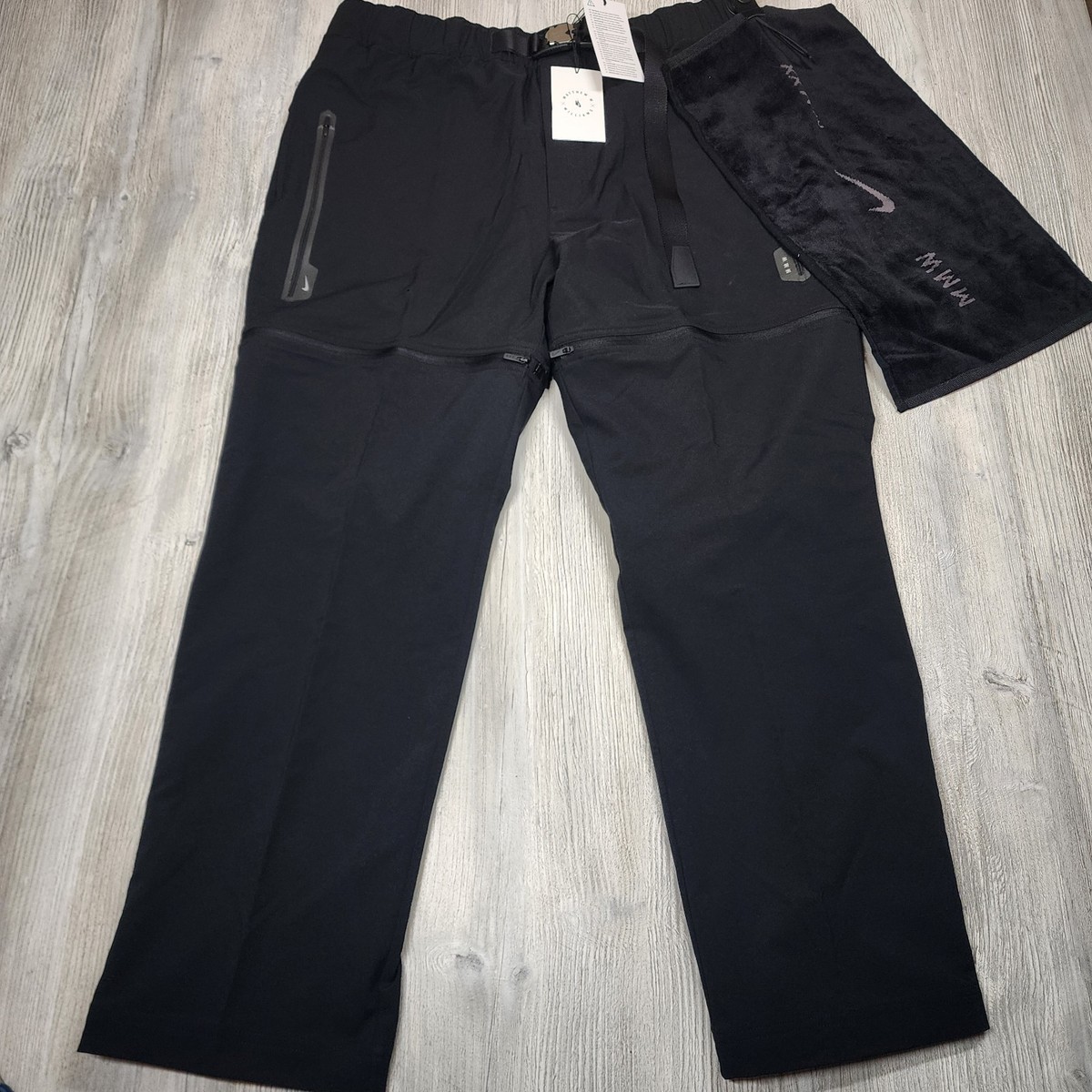Nike MMW Matthew Williams Convertible Pants Black Mens Size XL New