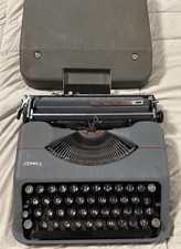 Hermes Baby Typewriter in Case 1940's Switzerland Vintage Portable Parts AS-IS thumbnail
