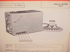 1948 Philco Auto Car Radio Service Manual Model Cr-8 Chevrolet Ford Chrysler