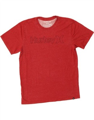HURLEY Herren Grafik T-Shirt Oberteil Medium Rot Baumwolle DP30