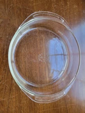 1950's PYREX ROUND BAKING 2 QT. CASSEROLE / CAKE DISH CLEAR # 221 CORNING 