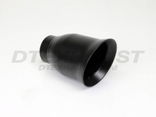 Black Powder Coat 4 Resonated Angle Cut Bell Tip 2.25 In 4 Out 6 Long