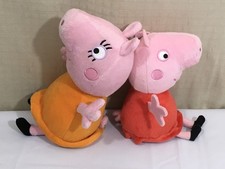 2x Peppa Pig Stuffed Animal Plush Toy Kids Toys Just Play