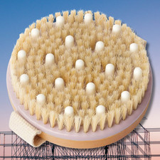 Dry Brushing Body Brush-Round Exfoliating Brush for Cellulite Lymphatic Drainage