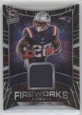 2020 Panini Spectra Fireworks Fabric Hyper Prizm /50 Sony Michel #26 0v1