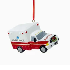 Kurt Adler 4" Ambulance Ornament