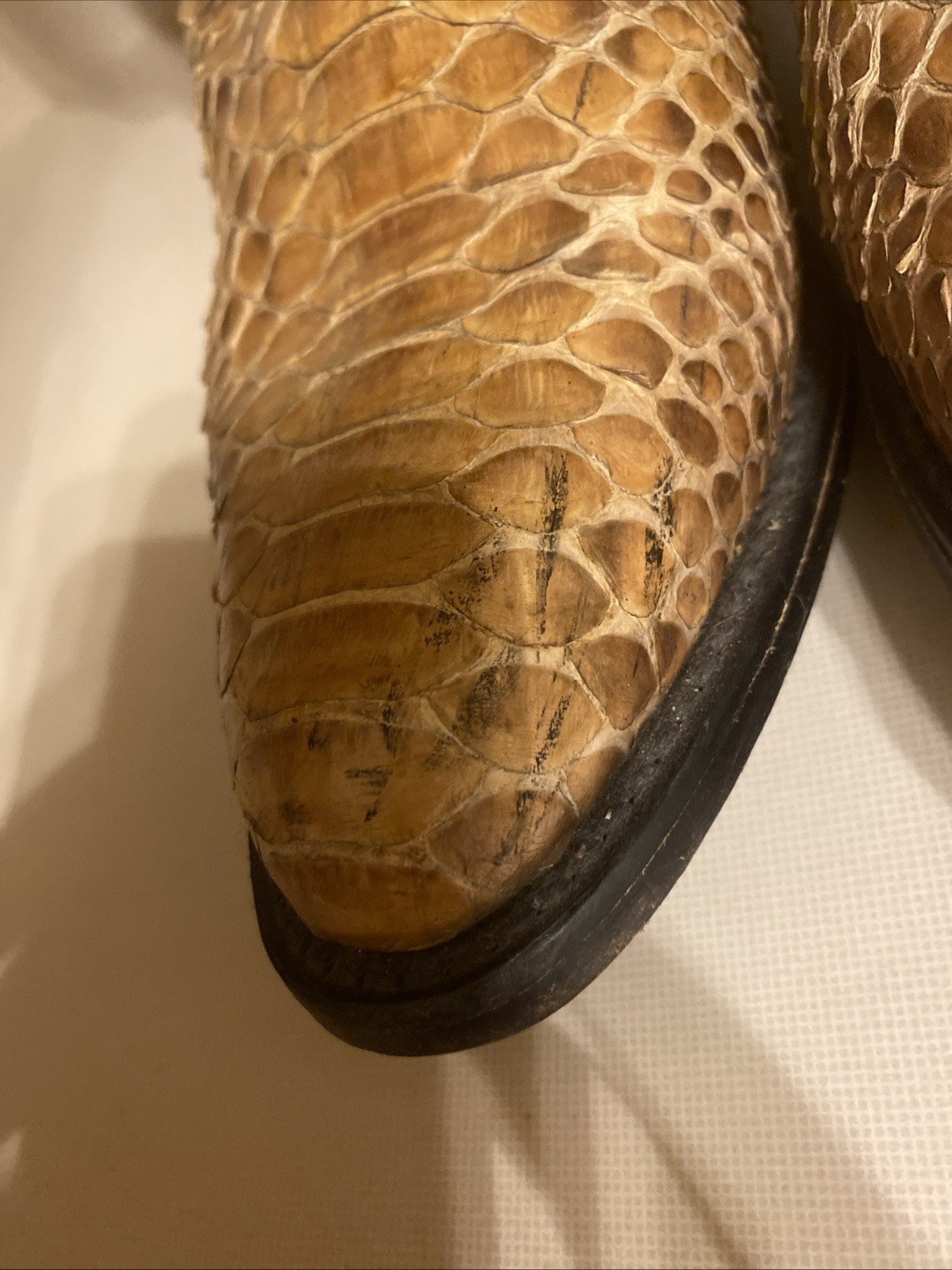 Dan Post Snake Python Cowboy Boots Size 7.5d - image 8