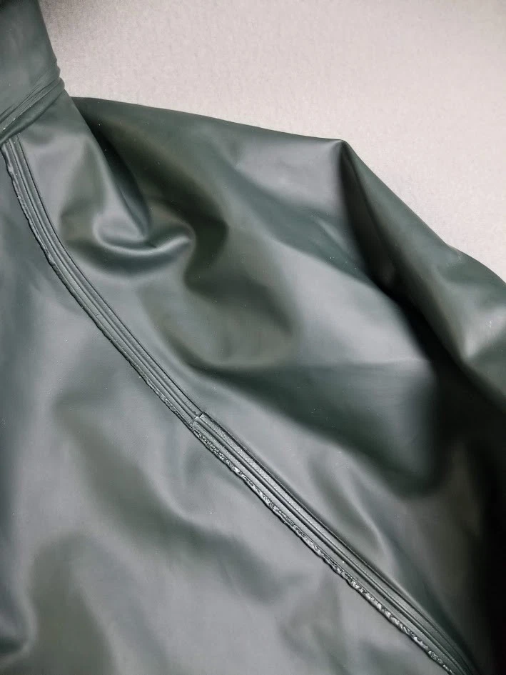 Helly Hansen Workwear Jacket Mens L Green PVC Rain Fishing Sailing Work VTG HH - Image 3 of 4