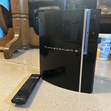 Sony PlayStation 3 CECHK01 80GB Black Console Tested Working With PS3 Remote