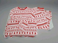 Jammies for your Families Christmas Holiday Pajama Set Men  s Size L RED WHITE