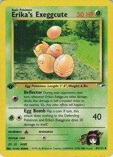 Erika's Exeggcute 43/132 1st Edition Uncommon Gym Heroes Pokemon DMG on eBay