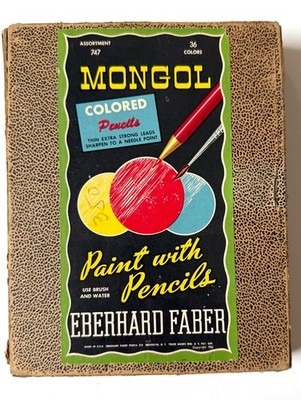 Vintage Eberhard Faber Paint With Pencils 747 Mongol 36 Set  USED 24 in box