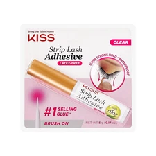 KISS Strip False Eyelash Glue - Waterproof Clear Adhesive for Eye Lash Extensio