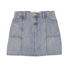 Y2K Gap Denim Skirt 2 28x16 Blue Jean A-Line Pockets Cotton Womens Spring 04