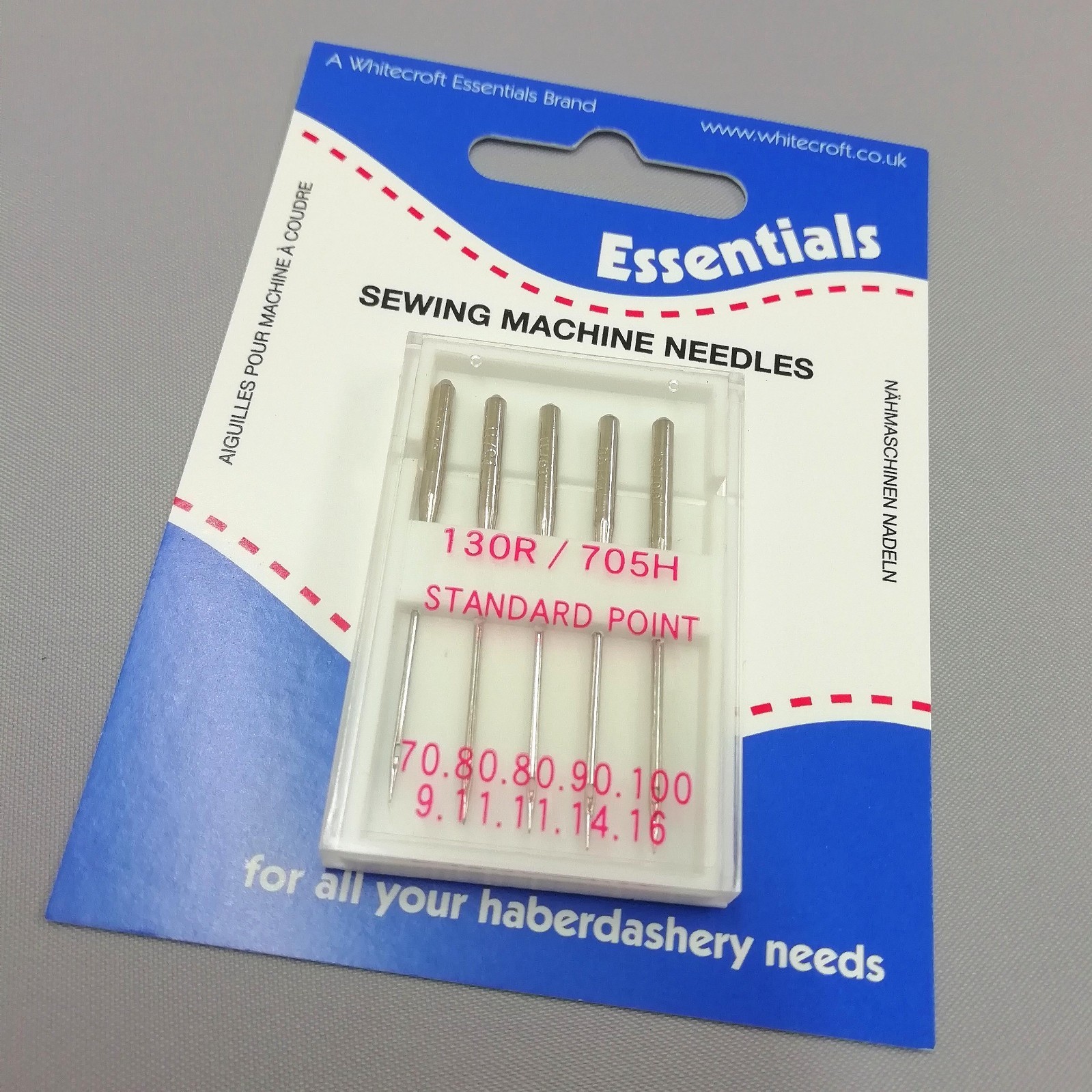 Standard Point  SEWING MACHINE NEEDLES  Assorted 5 Pack  Domestic  Universal