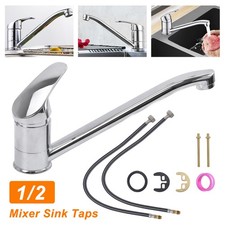 Modern Kitchen Sink Mixer Taps Swivel Spout Single Lever Monobloc Chrome Faucet