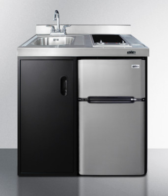 Summit 36'' Wide All-in-One Kitchenette, Fully Assembled, CK36ELGLASS