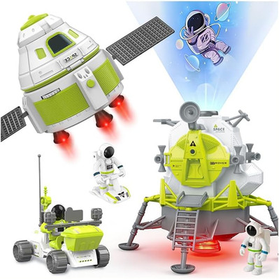 AuntyFey Space Rocket Ship Toys for Kids, Space Toys Shuttle for Kids 3-5-7 with