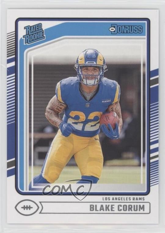 2024 Panini Donruss Rated Rookie Aqueous Test Blake Corum #322 0s1p