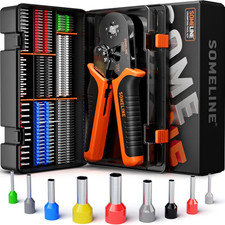 Ferrule Crimping Tool Kit,Self-Adjusting Pliers for Wire Ferrules AWG 24-8, with