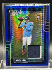 2025 Panini Donruss Optic - Donruss Threads Cam Ward #DTBH-CWD Blue Hyper Prizm