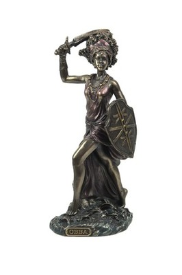 Veronese Design 8 5/8 Inch Santeria Orishas Obba River Goddess Cold Cast Statue