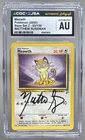 Meowth 2000 Pokemon Set 2 #80/130 Matthew Sussman On Card Auto CGC AUTH
