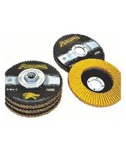 ARC ABRASIVES Flap Disc: Type 29, 4-1/2" x 5/8"-11, Ceramic, 80