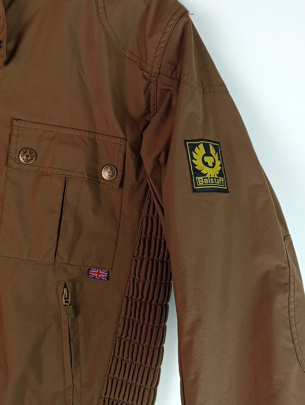 BELSTAFF Tourmaster Trophy Jacket Brown Nylon Biker Motorcycle Men Sz IT 50 M L image 8