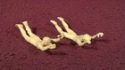 VINTAGE MARX SUPER CIRCUS FIGURE - MALE & FEMALE TRAPEZE