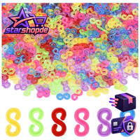 Anschluss S Clips 1500 StüCk Loom BäNder VerschlüSse Bunte Rubber Loops