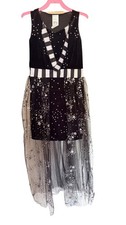 Dreamgirl Celestial Witch Girls Large Costume Dress Hat Tights Arm Warmers Set