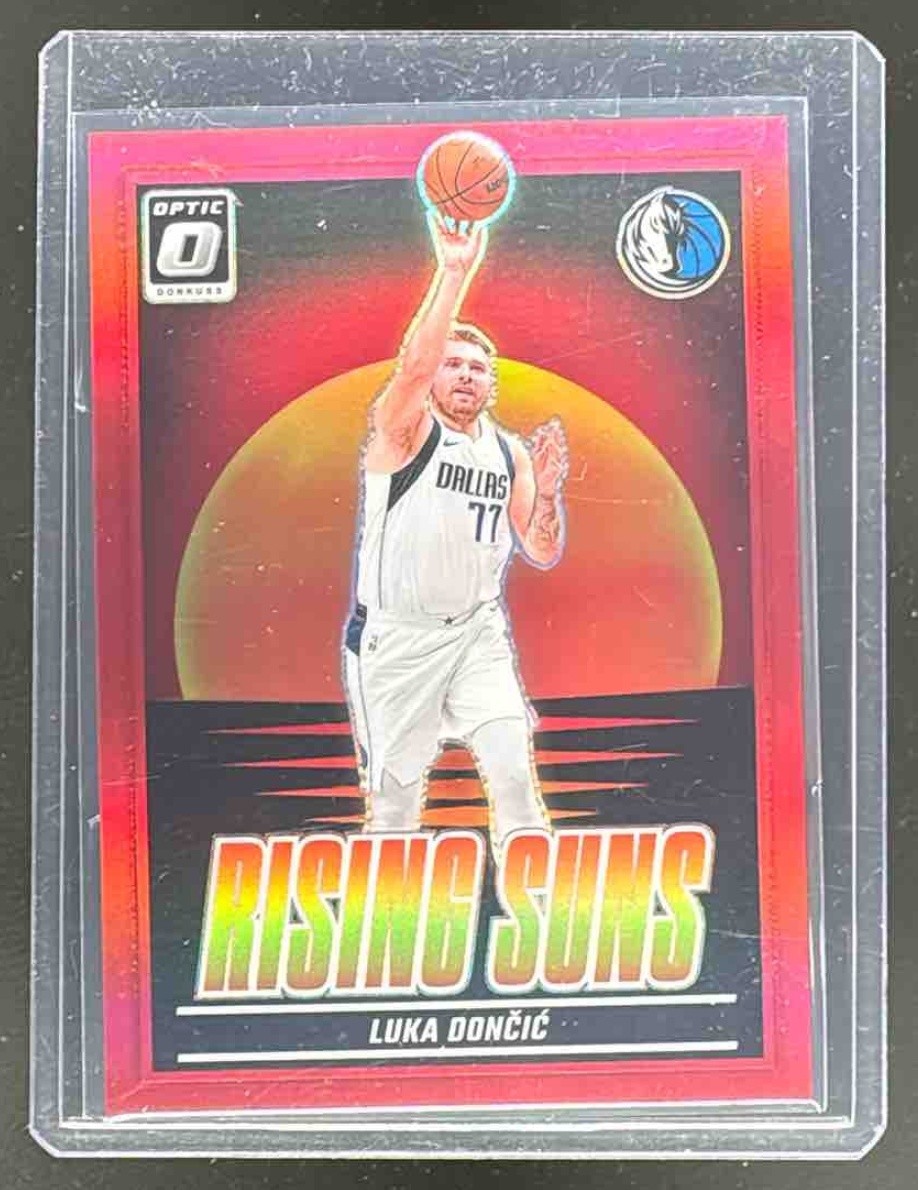Luka Doncic 2024 Panini Donruss Optic #4 Red Rising Suns /99