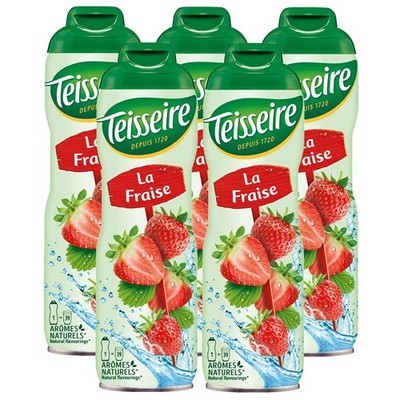 Teisseire Getränke-Sirup Erdbeere 600ml - Intensiv im Geschmack (5er Pack)