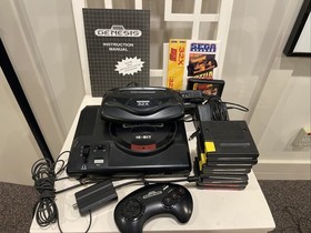 Sega Genesis 1601 Console System, 32X Adapter, 9 Games,Controller, Manual Cables