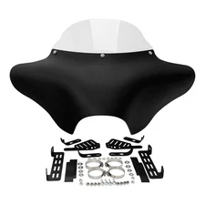 Matte Blk Batwing Fairing Windshield Hardware Kit For Harley Road King Softail