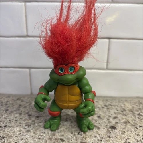 Vintage 1993 TMNT Raphael Ralph Troll Figure Teenage Mutant Ninja Turtles