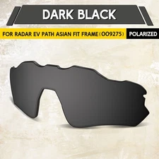 1.5MM POLARIZED Lenses for Oakley Radar EV Path Asian Fit OO9275, Black 