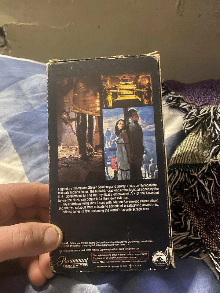 Indiana Jones Raiders of the Lost Ark VHS First Printing Vintage 1981 Video Rare - Image 3 of 4