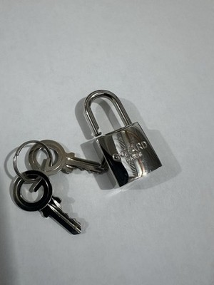 Goyard Silver Luggage Padlock Lock Key Set Duffle Briefcase Purse