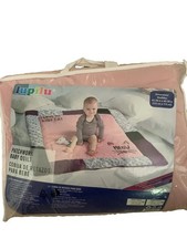 lupilu Patchwork Baby Quilt - I Love My Baby Cat Theme 48x48 Pink - New