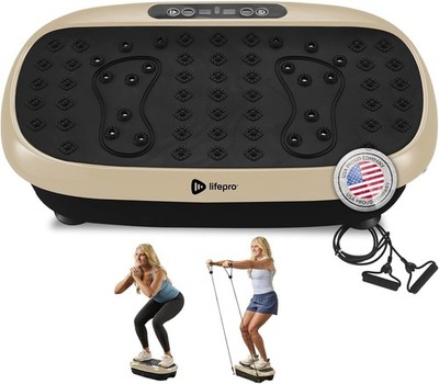 Lifepro Vibration Plate Exercise Machine with Magnetic Acupoints - Light Gold