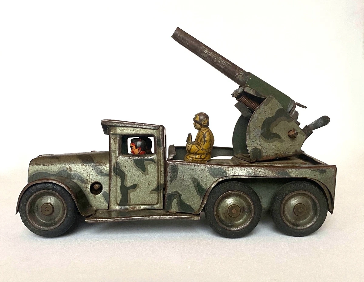 Camion Jouet Vintage En Plastique Et Fer Blanc INGAP Italie Années 1960 - Jaune - Occasion