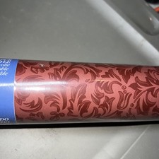 Signature solid vynal wall covering Maroon Red Floral Tribal Design 