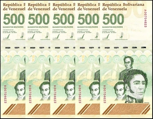 500 DIGITALES VES 2023-2025 500 million bolivar Used USA SELLER 5 notes