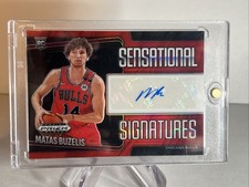 2024-25 Prizm Black Sensational Signatures Red 11/99 Matas Buzelis Auto In Hand