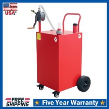 50 Gallon Gas Caddy Fuel Diesel Oil Transfer Tank with 4 Wheels Portable ,Pump