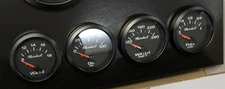 Marshall C2 Gauges, Black Bezels, Volts, Oil Pressure, Water Temp, Fuel Level