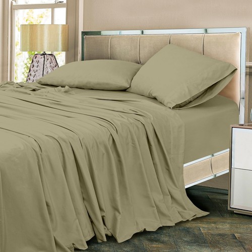 300 Fadenzahl 100 % Langstapelig Gekämmte Baumwolle Laken Set - 4 Stück Komplettes Bett... - Bild 7 von 9