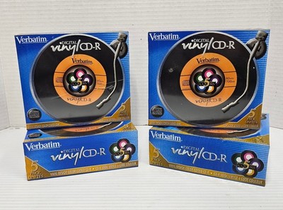 Verbatim Digital Vinyl Design Color Coded CD-R 5 Pack 700 MB 80 Min Lot Of 4